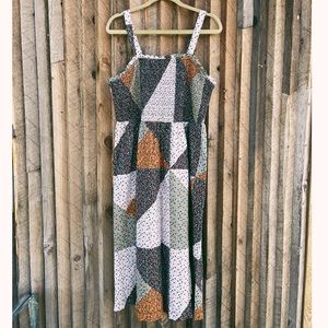 Adorable Universal Thread patchwork shirred rouched bodice dress. XXL. NWOT